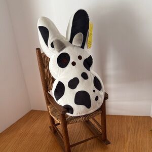 Dress Up Peep- Plush Bunny Pillow with Black Spots